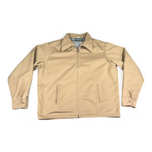 Vintage Sears Jacket Adult EXTRA LARGE Brown Work Outerwear Blanket Lined 70s